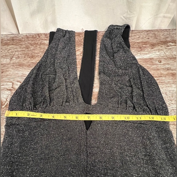 Free People Silver Black and Silver Dance Of The Night Midi Dress Size M - Picture 8 of 9